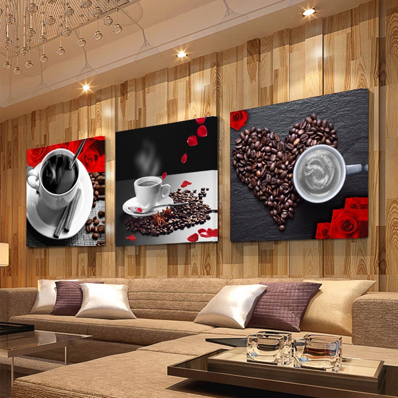 3 Panel Print Coffee Cup Vintage Canvas Painting Wall Pictures For Kitchen Decor Prints Nordic Home And Decoration - Coffee Wall Art Canvas 3 Panel Print Coffee Cup Vintage Canvas Painting Wall Pictures For Kitchen Decor Prints Nordic Home And Decoration - Coffee Wall Art Canvas