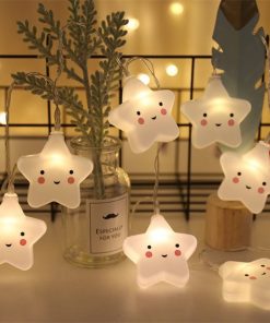 LED Smlie Cloud String Lights Fairy Christmas Garland Curtain Children Gift Bedroom Lamp Chian Garden Outdoor Holiday Decoration