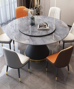 Center Round Dining Tables Kitchen Marble Dining Table Living Room Luxury Modern Floor Esstische Apartment Furniture WSW40XP